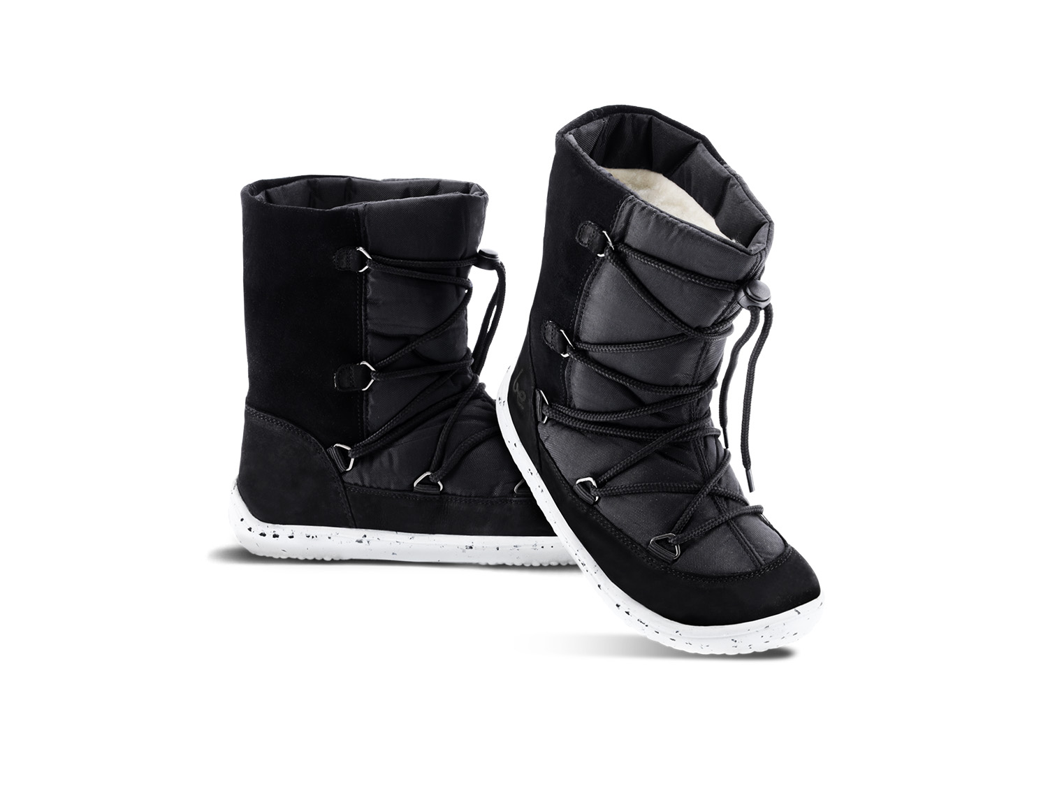 Chaussures l'hiver enfants barefoot Be Lenka Snowfox Kids 2.0 - Black.