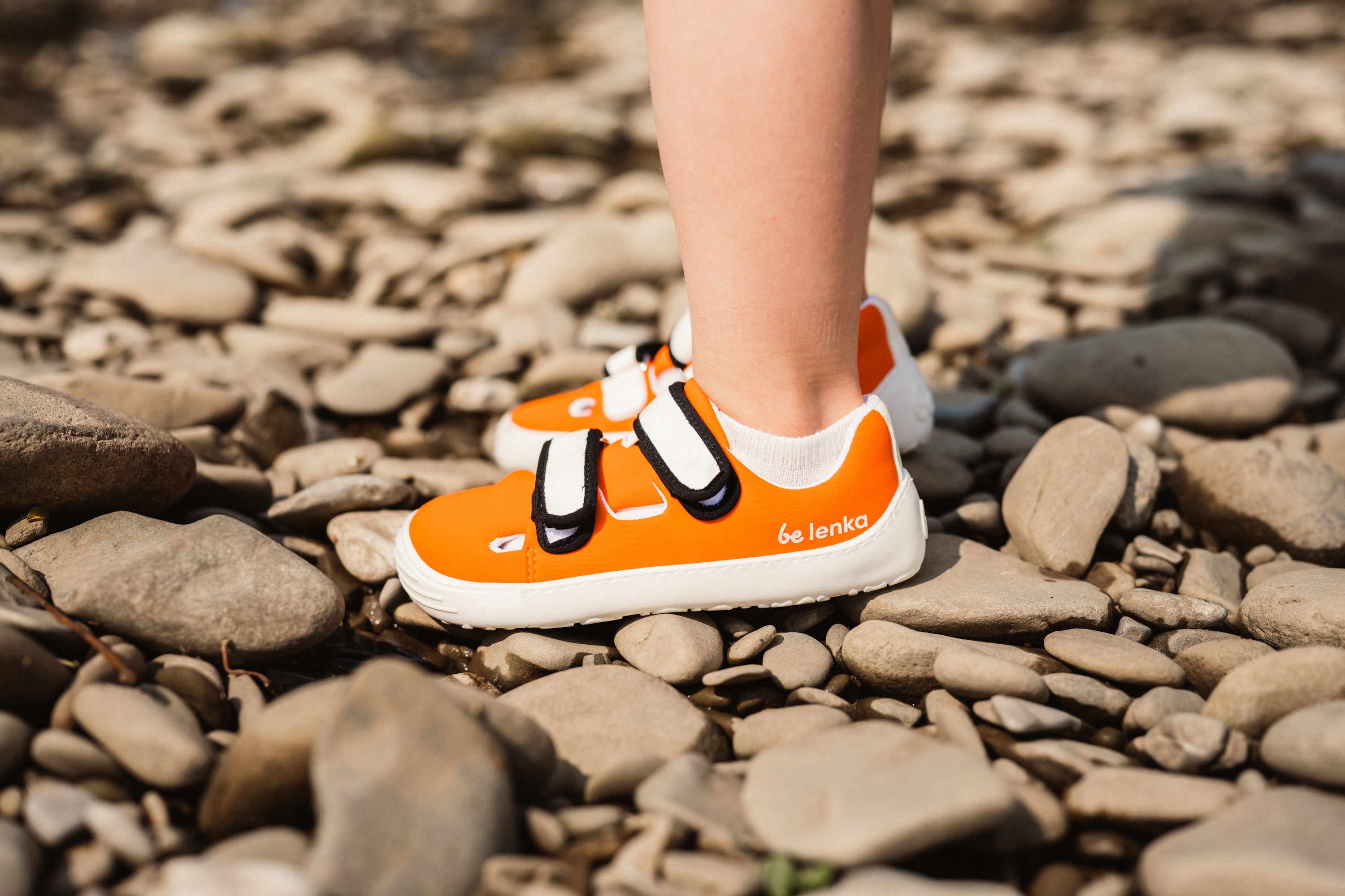 Baskets enfants barefoot Be Lenka Seasiders - Orangy.