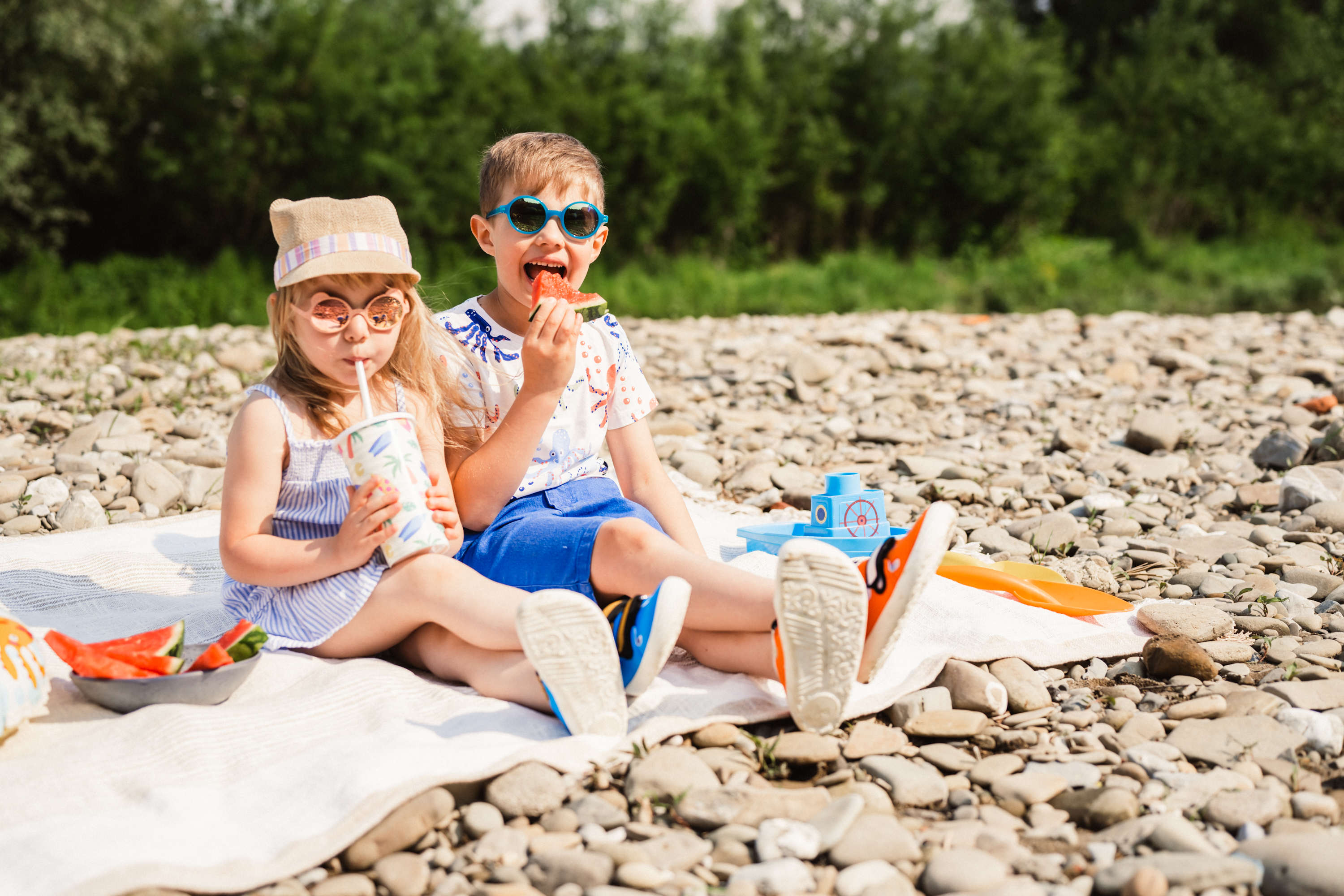 Baskets enfants barefoot Be Lenka Seasiders - Orangy.