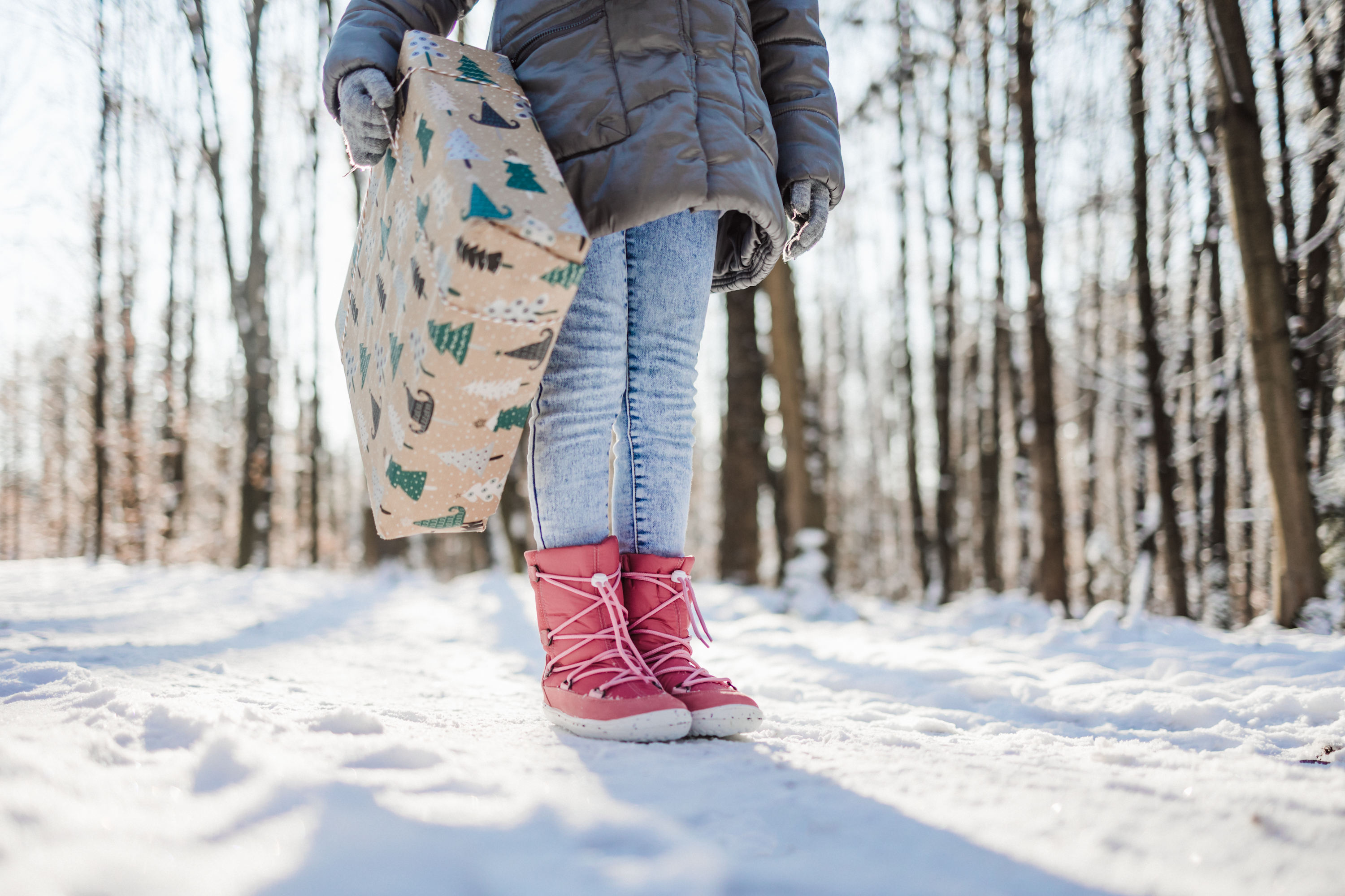 Chaussures l'hiver enfants barefoot Be Lenka Snowfox Kids 2.0 - Rose Pink.