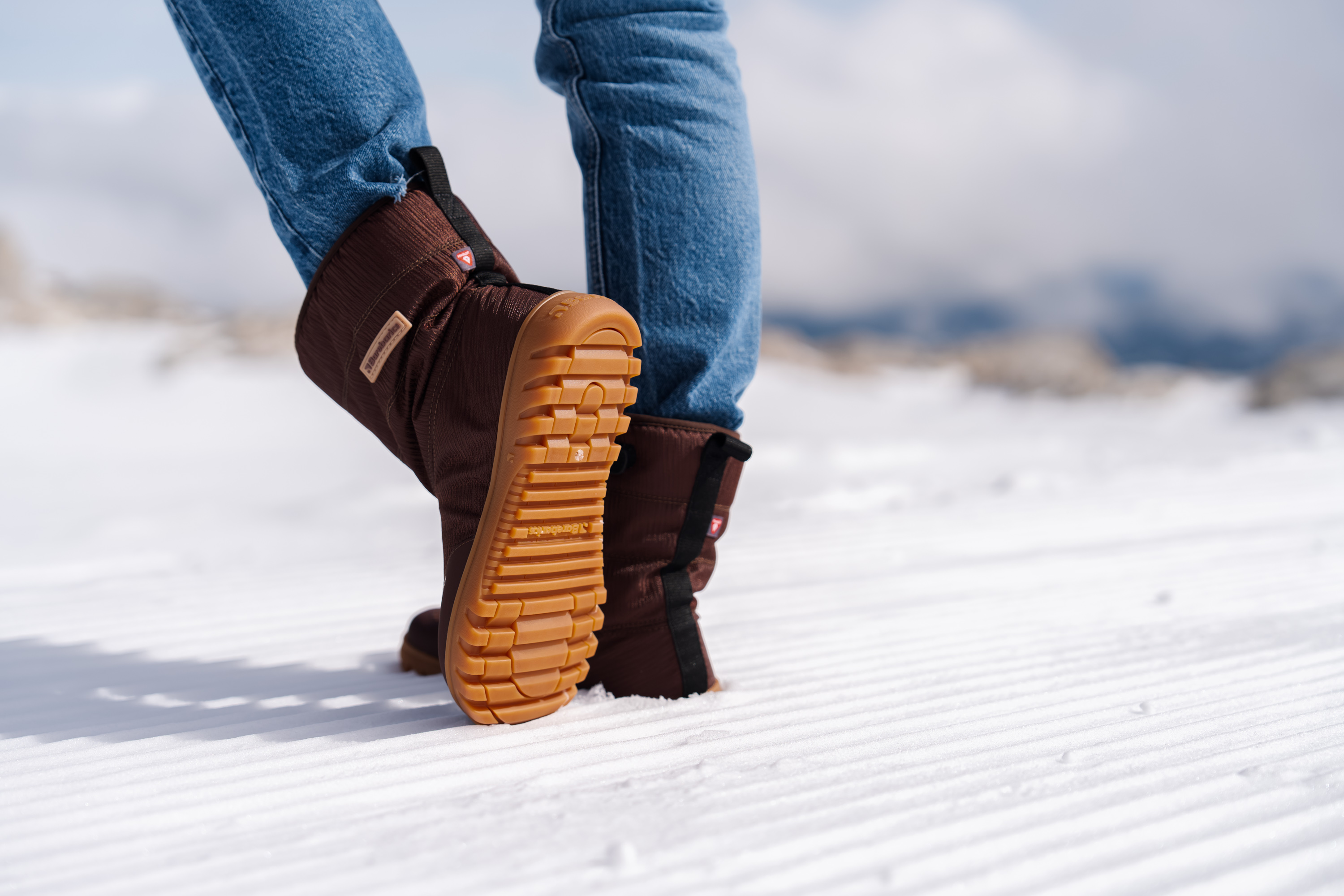 Barefoot chaussures d'hiver Barebarics PolarStride - Copper Brown.