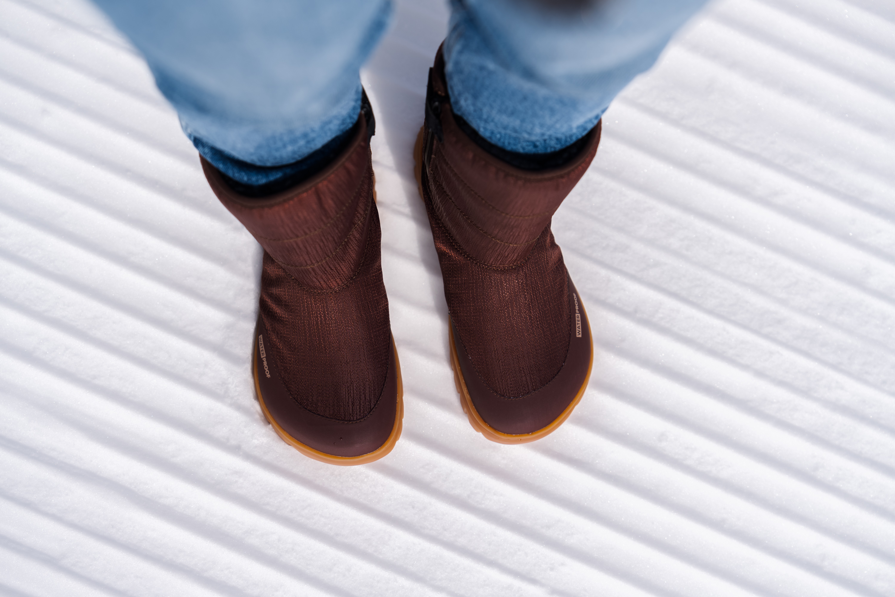 Barefoot chaussures d'hiver Barebarics PolarStride - Copper Brown.