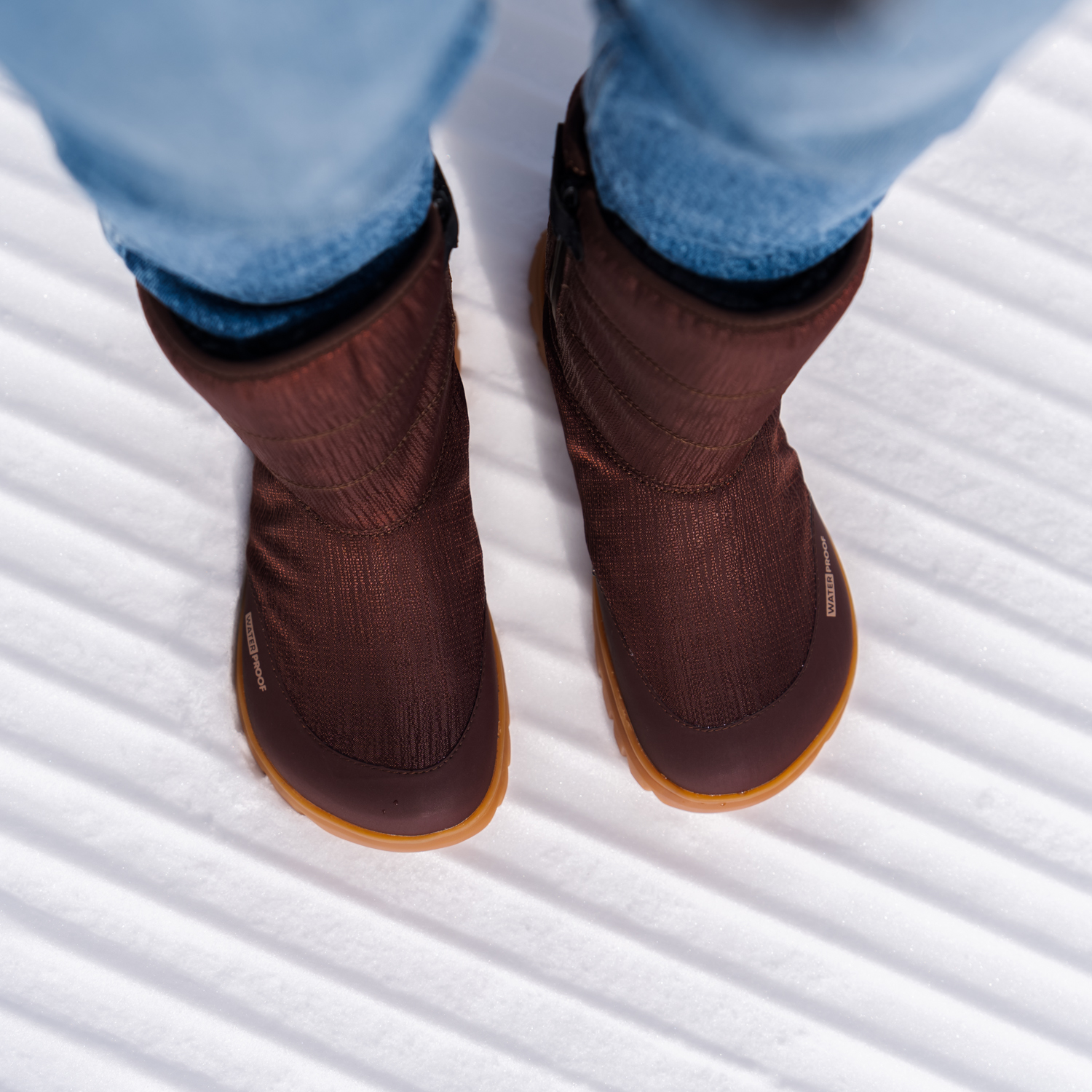 Barefoot chaussures d'hiver Barebarics PolarStride - Copper Brown.