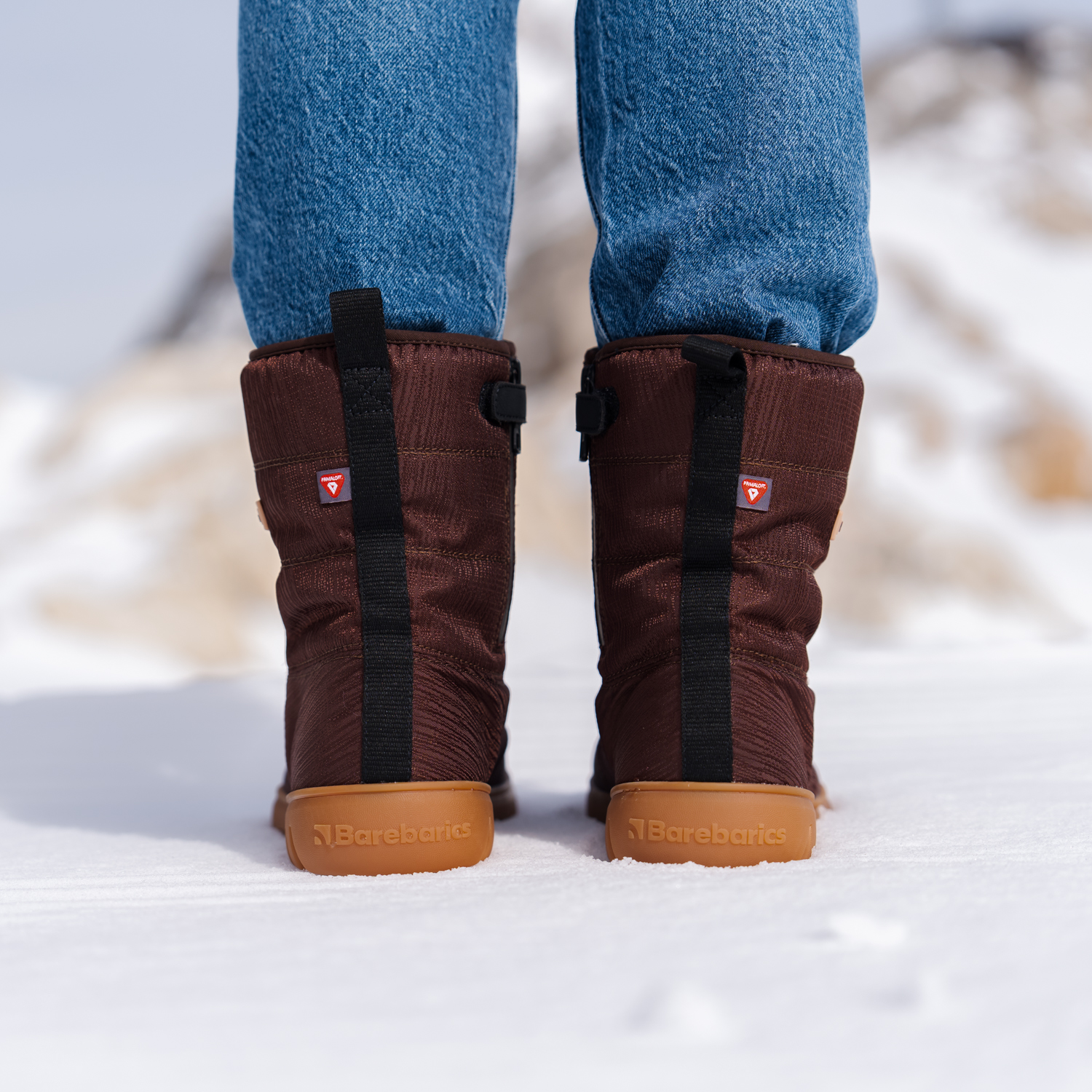 Barefoot chaussures d'hiver Barebarics PolarStride - Copper Brown.