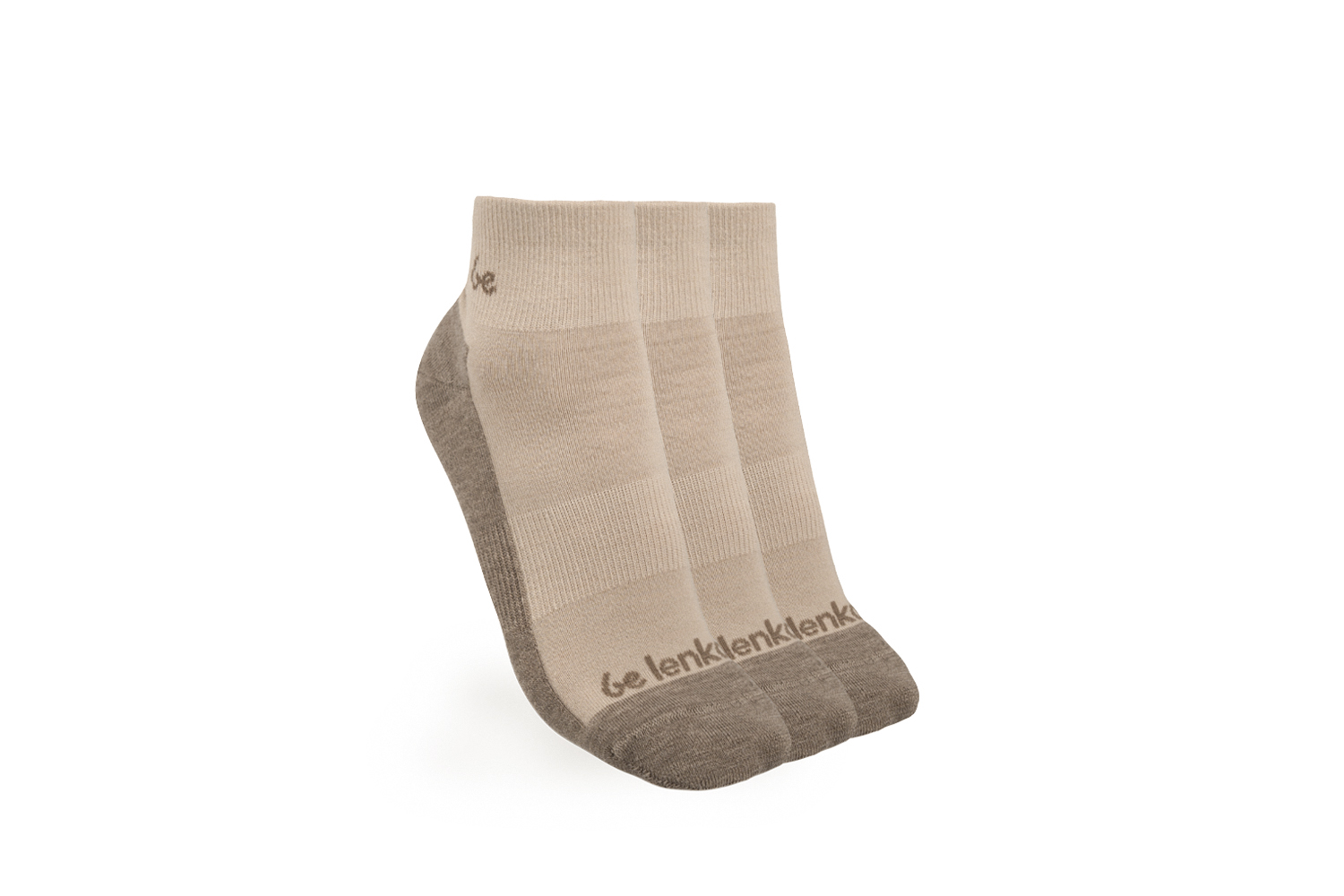 Chaussettes Barefoot Be Lenka - Crew - Merino Wool – Beige - 3 pack