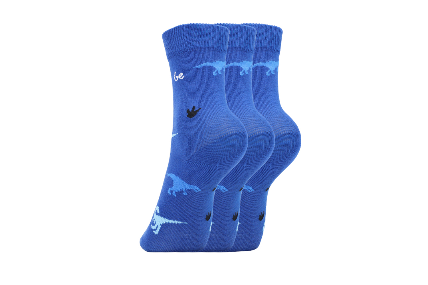 Chaussettes enfants Barefoot Be Lenka Kids - Crew - Dino - Royal Blue - 3 pack