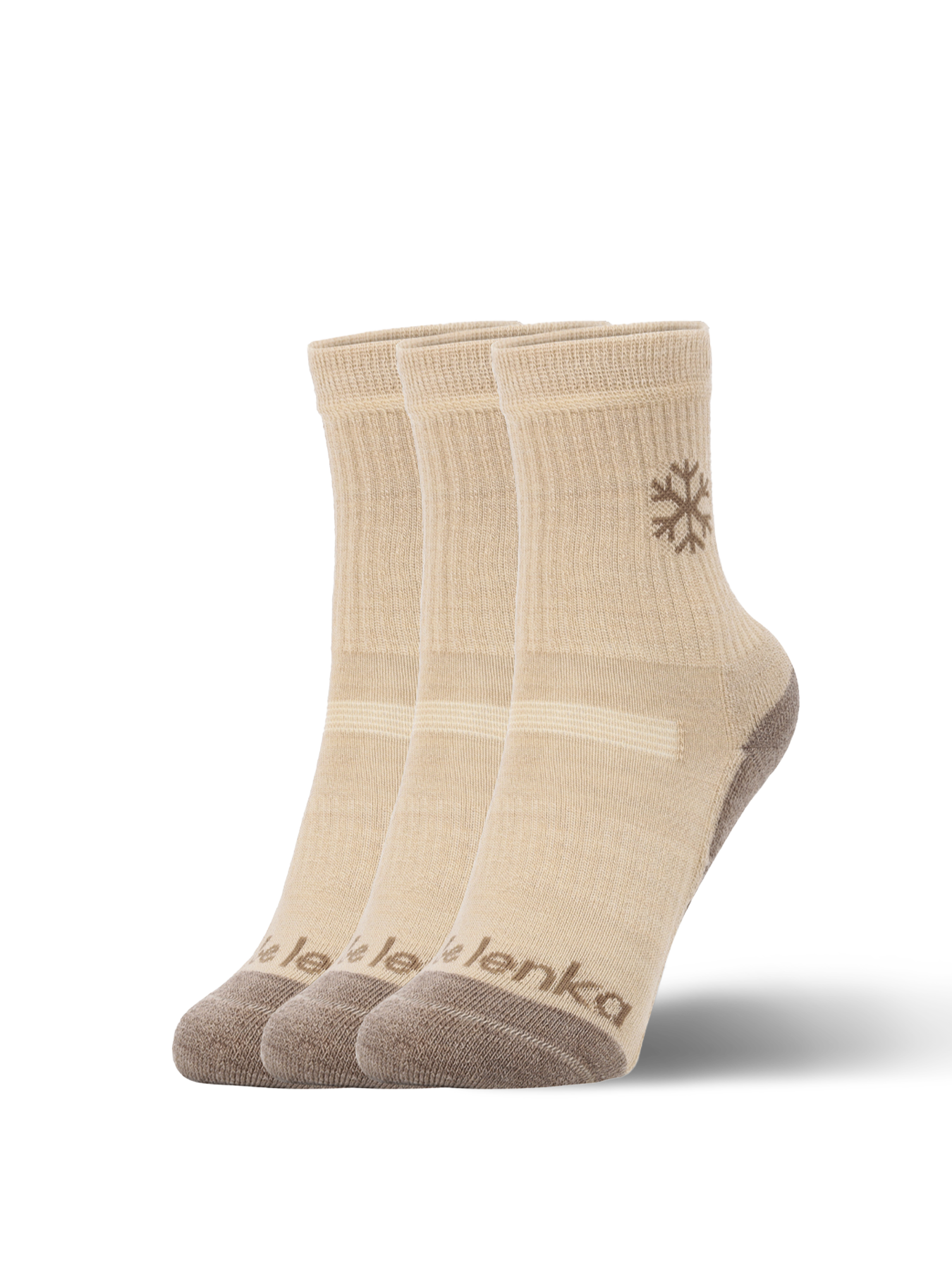 Chaussettes enfants Barefoot Be Lenka Kids - Crew - Merino Wool - Beige - 3 pack