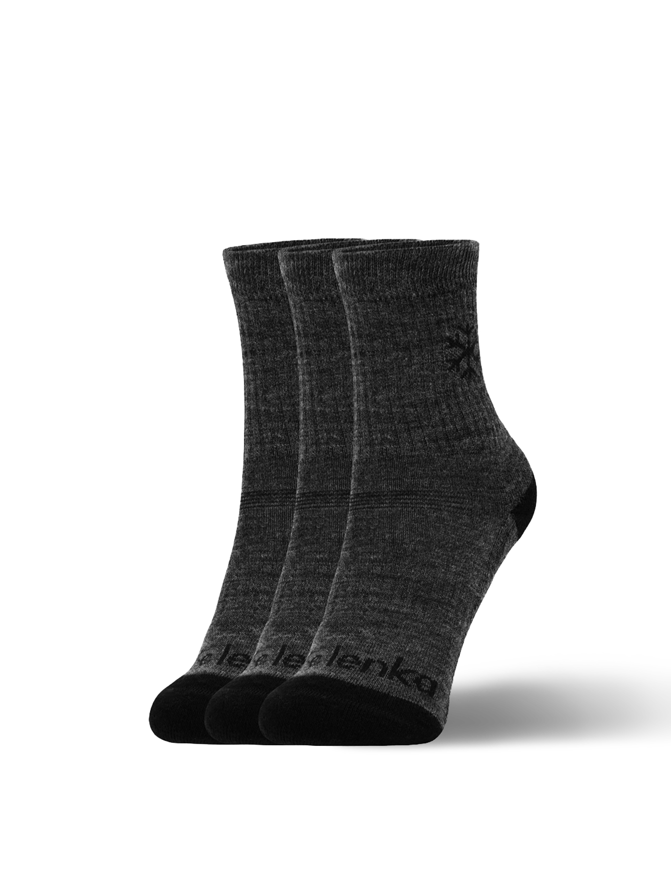 Chaussettes enfants Barefoot Be Lenka Kids - Crew - Merino Wool - Grey - 3 pack